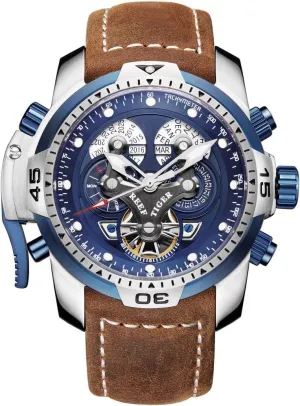 for Men Stainless Steel Blue Dial Watch Sport Automatic Watches disillusion nightmare intensify RGA3503 REEF TIGER Military Watches 