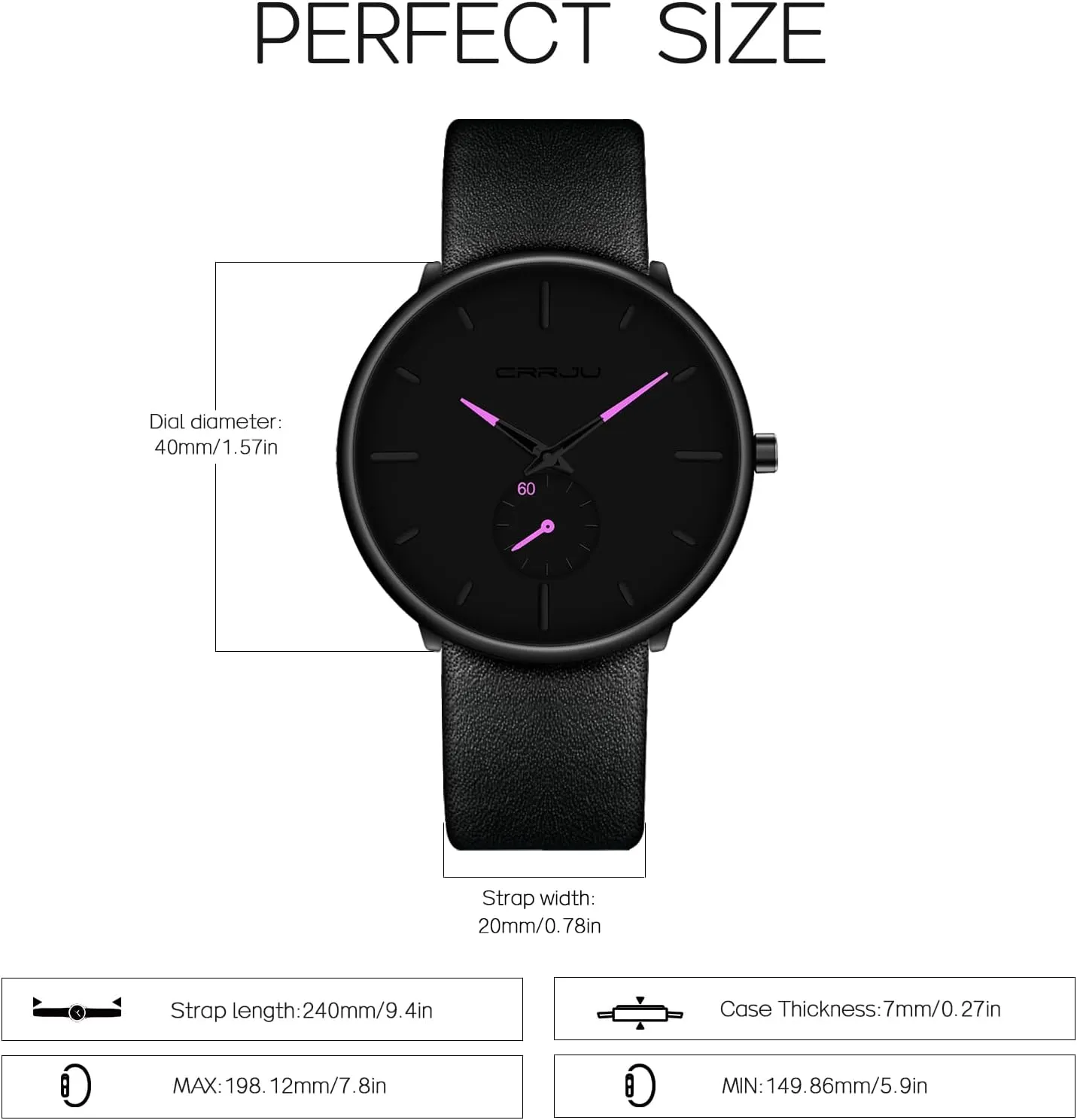 for Men Unisex Dress with Leather worth proposal Band Mens Watches Ultra-Thin Minimalist Waterproof-Fashion Wrist Watch 