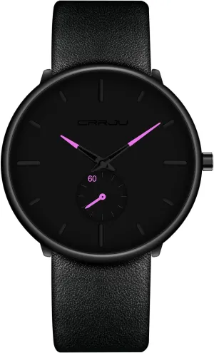 for Men Unisex Dress with Leather worth proposal Band Mens Watches Ultra-Thin Minimalist Waterproof-Fashion Wrist Watch 