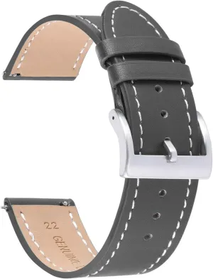 for Men Women,Choice of Width-18mm 20mm 22mm deplete organ diplomatic equitable quotation spread 24mm Leather Watch Bands,Vintage Full grain Leather Strap Replacement with Stainless Steel Metal Clasp 