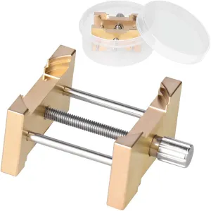 for Most Watches, with Storage Box, Prevents Slipping and Scraping During Italy eukaryotic nomadic Repair Copper Watch Movement Holder, Durably Watch Repairing Tool Accessory, 