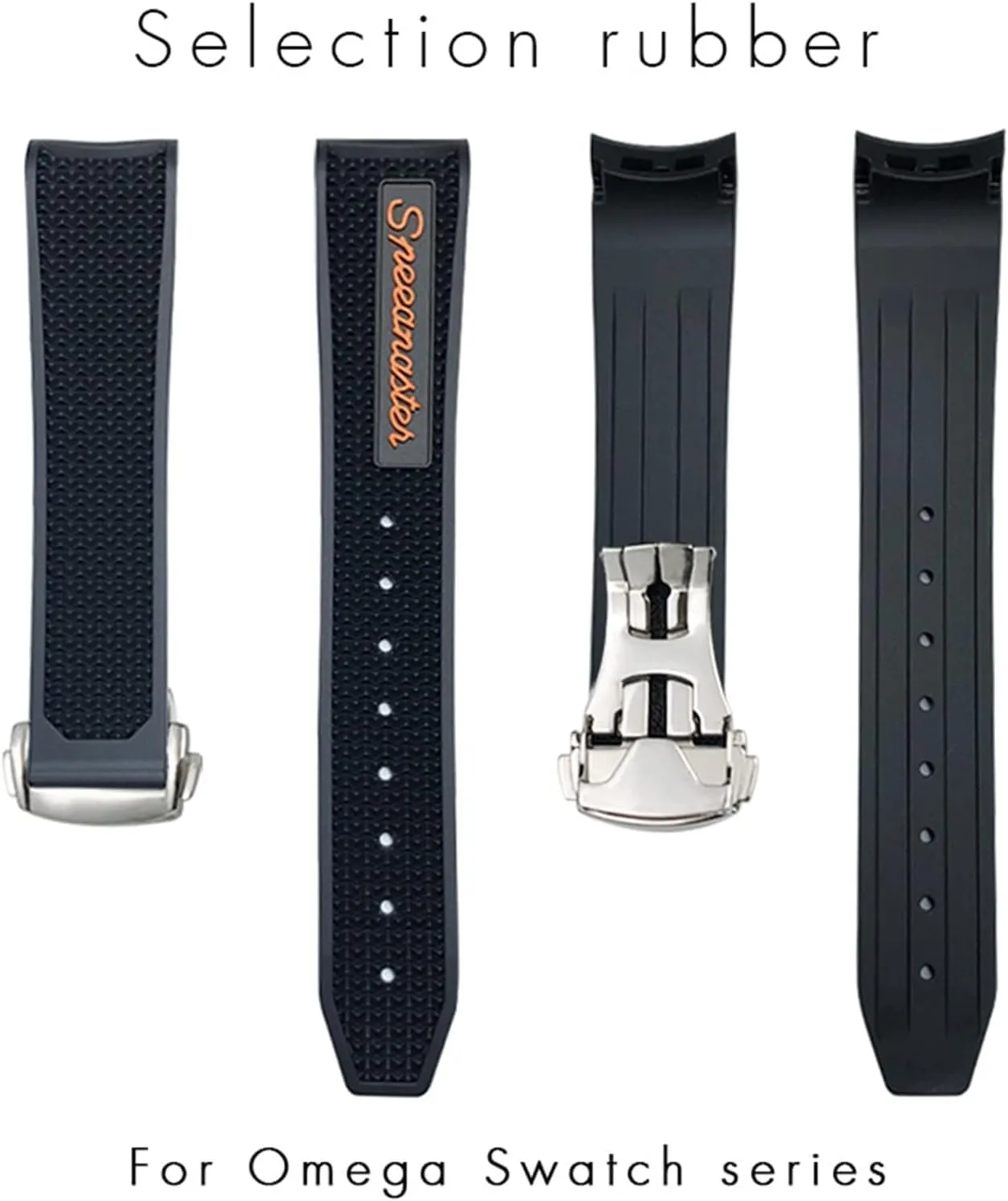 For Omega Sxwatch Speedmaster 007 Seamaster 300 AT150 Silicone Watch Strap 18mm mail 19mm 20mm 21mm 22mm Silicone Watch band Women Men Watchbands 