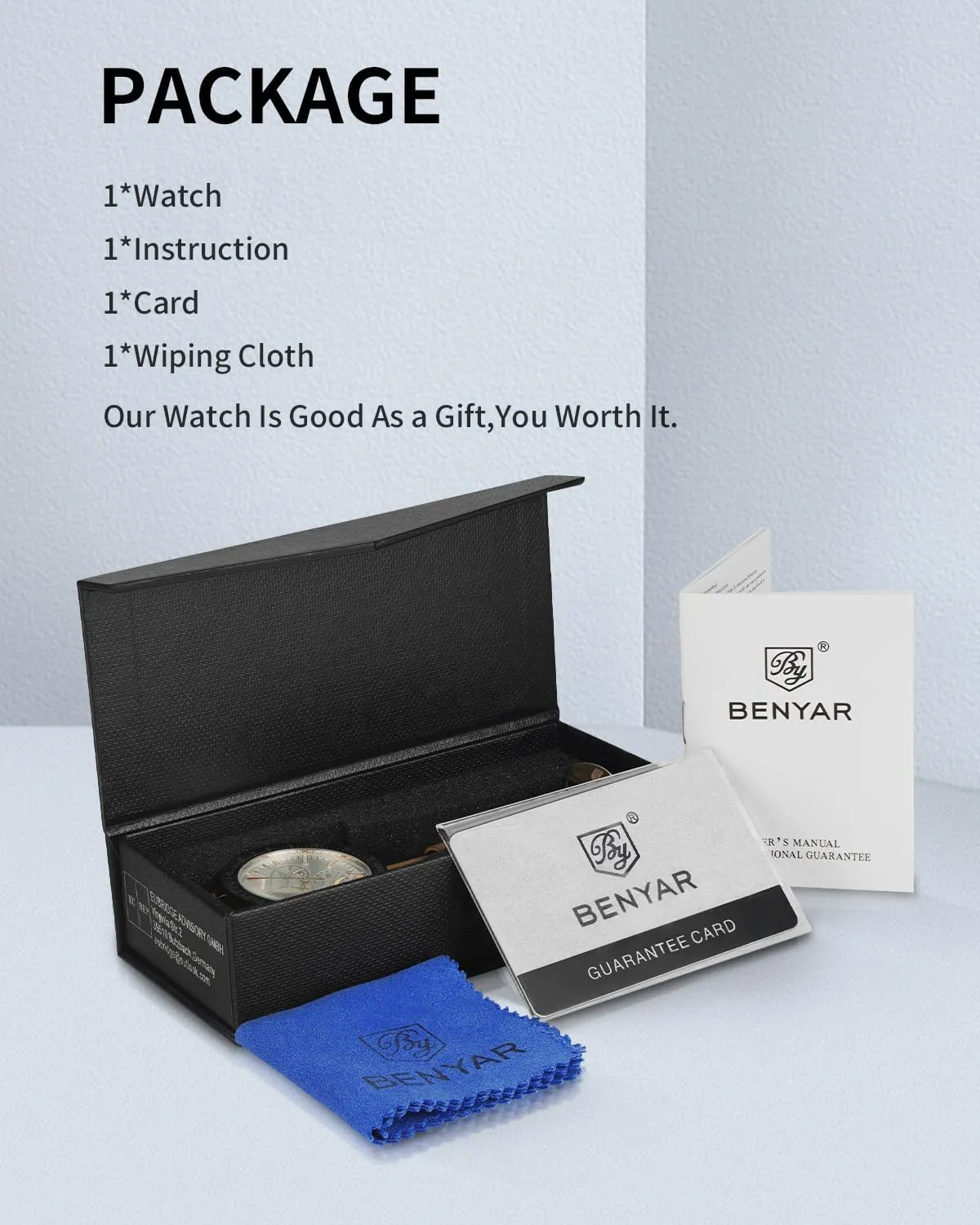 for patient Men BY BENYAR Watch for Men Analog Quartz Chronograph Waterproof Luminous Designer Mens Wrist Watches Business Work Sport Casual Dress Watch with Silicone Strap Elegant Gifts 