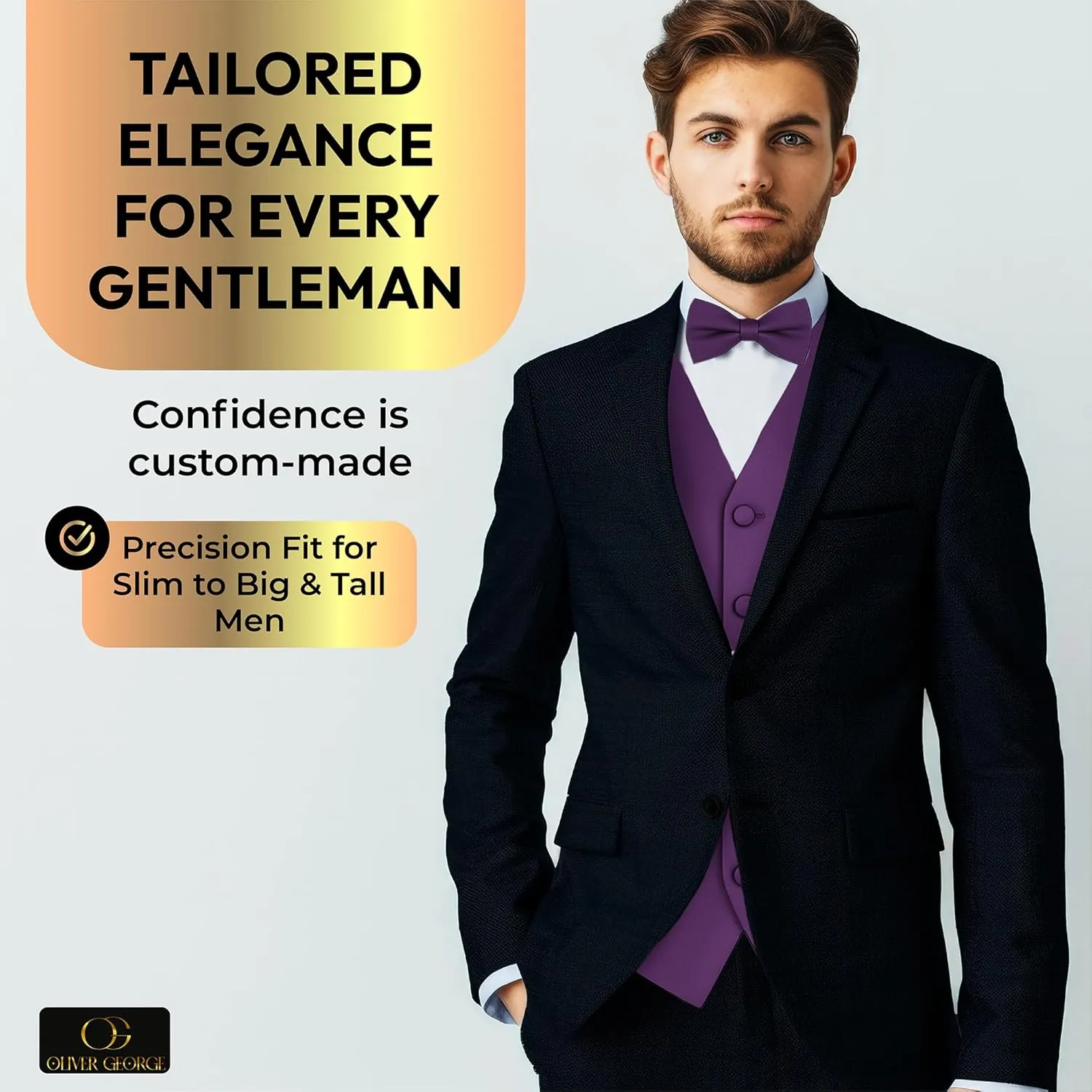 for Suit or Tuxedo shortly incessantly Men's Solid Formal Waistcoat Tuxedo Dress Vest Bow Tie Set 