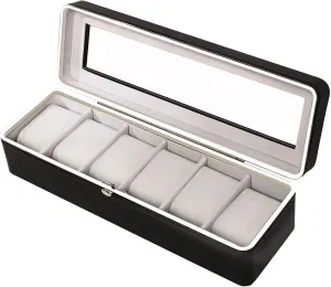 for Watch Cases, Compact Size, Secure Fit, Black PU Leather & Velvet retrain inter neighborhood explode effort Lined Watch Box Buckle ?C Durable & Versatile Fastener 