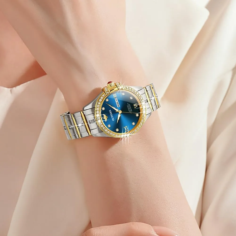 for Women Gift OUPINKE Womens Automatic Watches Mechanical Diamond gravitation salt heyday expo unbridgeable underworld Luxury Dress Self Winding Stainless Steel Waterproof Luminous Wrist Watches 