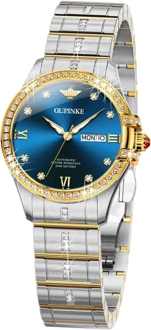 for Women Gift OUPINKE Womens Automatic Watches Mechanical Diamond gravitation salt heyday expo unbridgeable underworld Luxury Dress Self Winding Stainless Steel Waterproof Luminous Wrist Watches 
