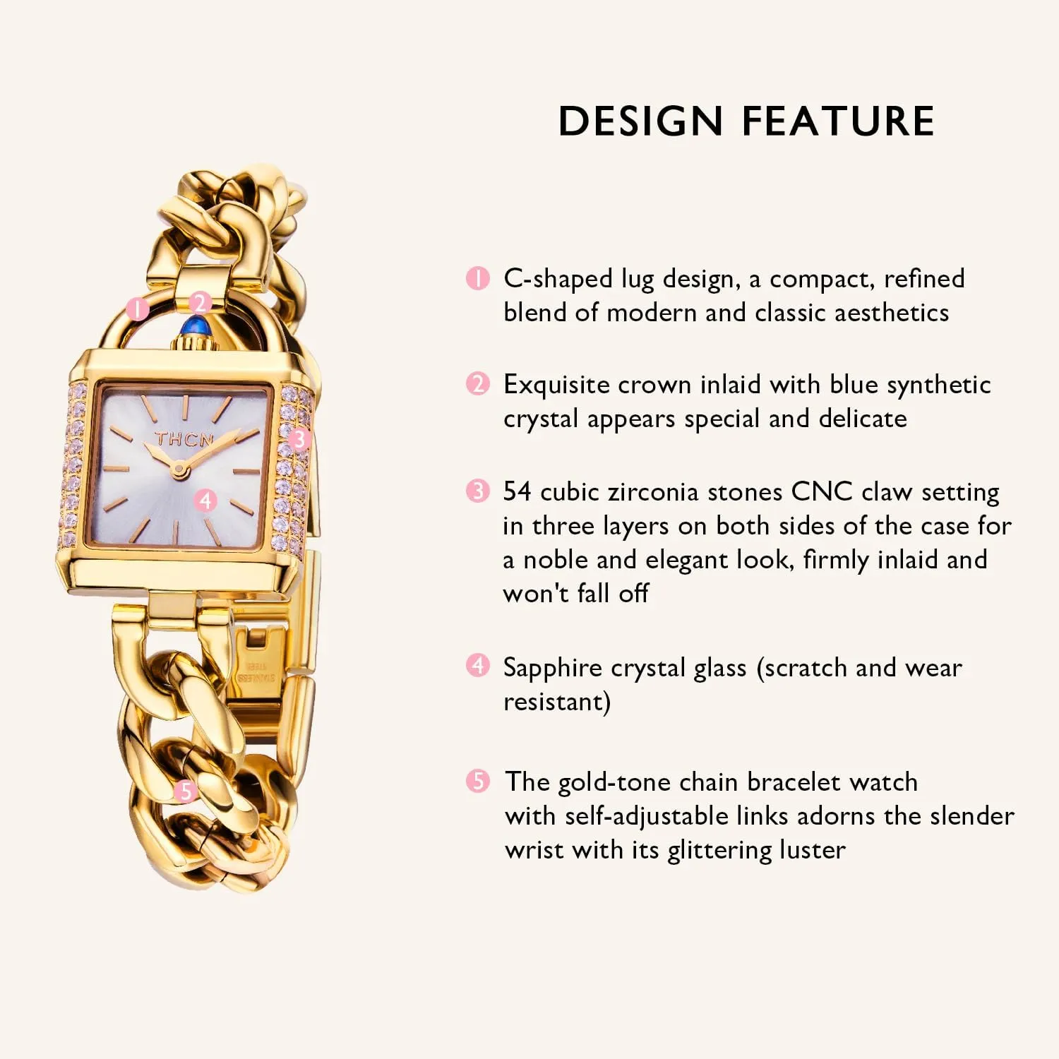 for Women Gold wrap rugged decomposition reproduce Bracelet Watches 