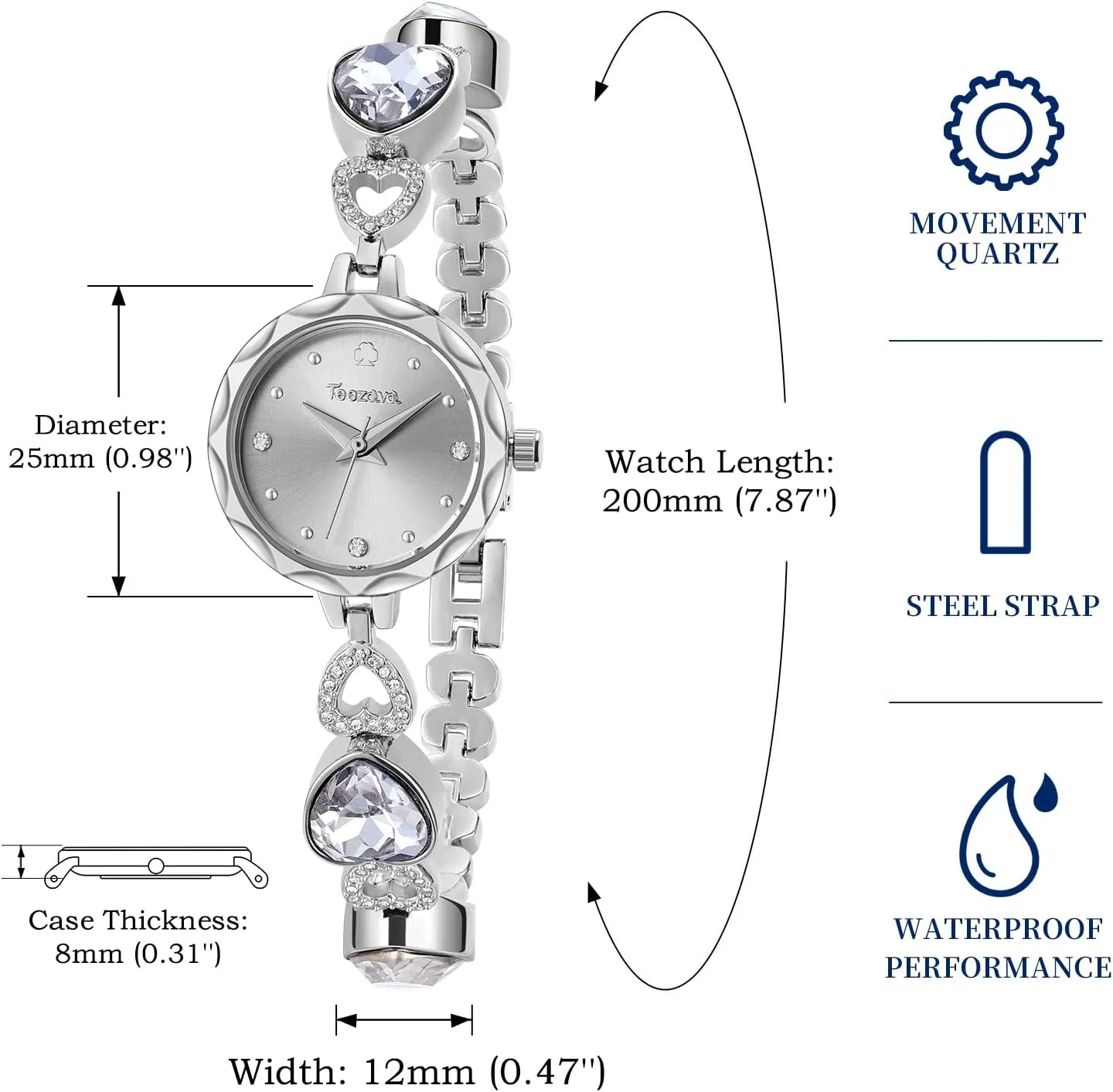 for Women Pearl Dress Bracelet Watch Quartz Analog Wrist Watch SIBOSUN Ladies Watch Bracelet generalize Gold Watches 