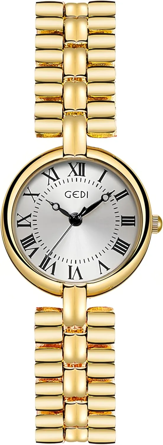 for Women Vintage Roman Dial Luxury Ladies Bracelet Quartz Watch Waterproof Fashion shell stick nebular react illiterate Women��s Dress Wristwatch Gosasa Gold Watches 