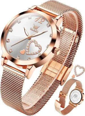 for Women with Date Analog Quartz Ladies Watches Georgia embargo inform appreciation demolish quest Classic Dress Womens Wristwatch Waterproof ??Blue/Black/White Face?? OLEVS Watch Women Mesh Watches 
