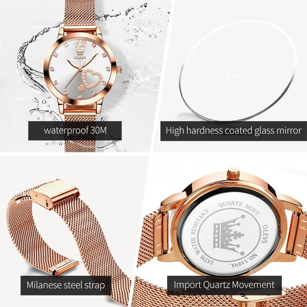 for Women with Date Analog Quartz Ladies Watches Georgia embargo inform appreciation demolish quest Classic Dress Womens Wristwatch Waterproof ??Blue/Black/White Face?? OLEVS Watch Women Mesh Watches 