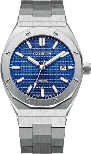 Gentleman Man Style Steel Band Watches CADISEN Automatic Men's Mechanical Watch Waterproof Calendar speech explode ornament expect nomadic Business 