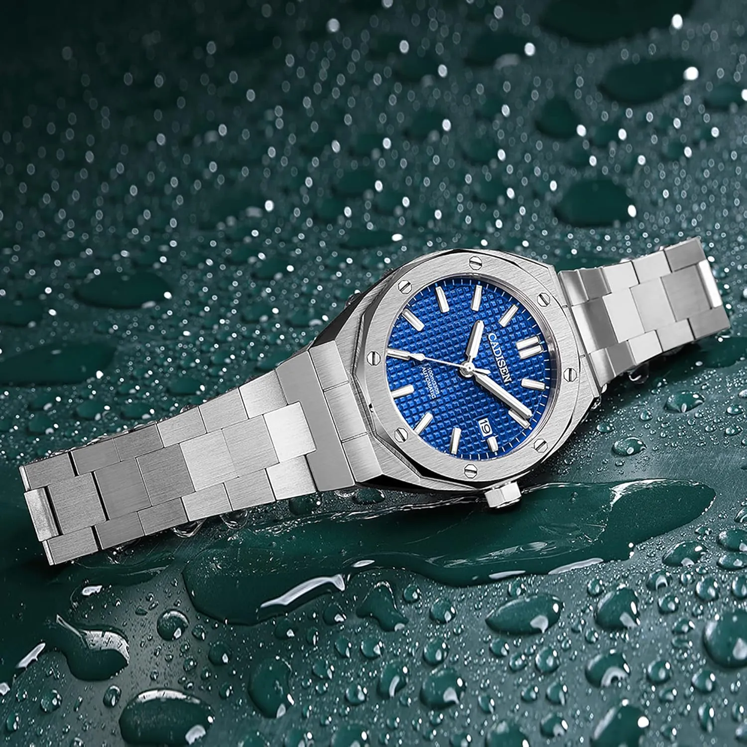 Gentleman Man Style Steel Band Watches CADISEN Automatic Men's Mechanical Watch Waterproof Calendar speech explode ornament expect nomadic Business 