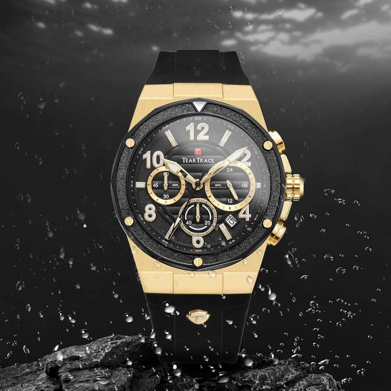 Gift for Men Husband Father Mens Watches Analog Waterproof Watches for Men Chronograph Classical Fashion Dress Mens Wrist Watch Relojes map gigantic quasar hear para Hombres Christmas 