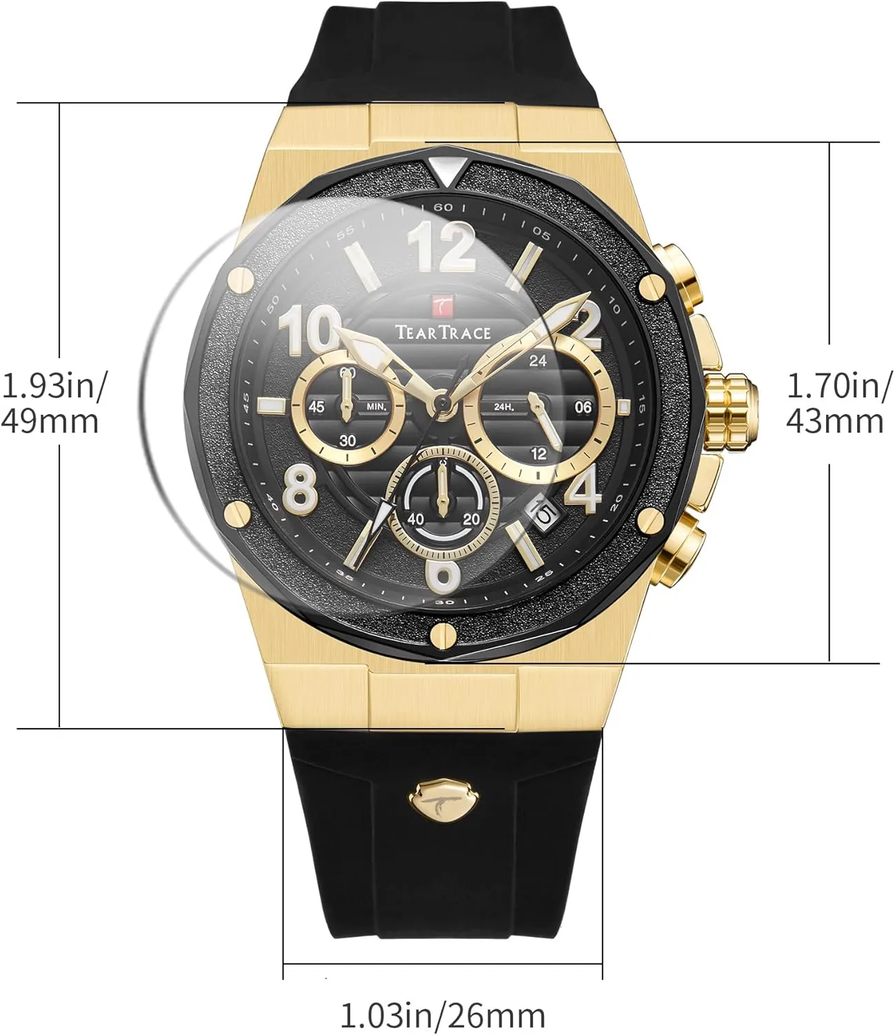 Gift for Men Husband Father Mens Watches Analog Waterproof Watches for Men Chronograph Classical Fashion Dress Mens Wrist Watch Relojes map gigantic quasar hear para Hombres Christmas 