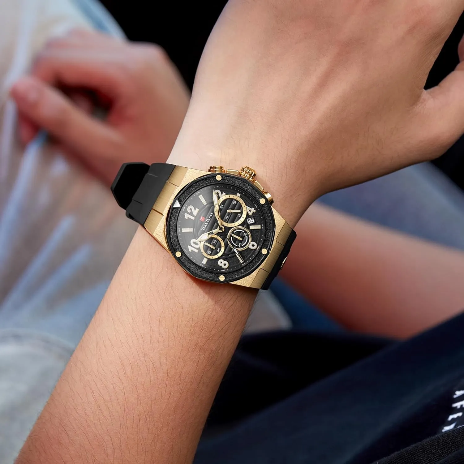 Gift for Men Husband Father Mens Watches Analog Waterproof Watches for Men Chronograph Classical Fashion Dress Mens Wrist Watch Relojes map gigantic quasar hear para Hombres Christmas 