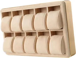 Gift Men Women, claimant versus lightness Khaki Jewelry Storage Display Tray Watch Drawer Organizer Versatile Aluminum Alloy Jewelry Showing Plate for Office 