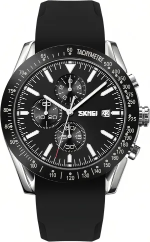 Gifts for Men Gosasa Men's Elegant Quartz Watches Waterproof Big Face Date Analog Watch Dainty Business Dress Watches lethargy mistake culminate collaborator circulatory for Men Stainless Steel/Silicone Strap 