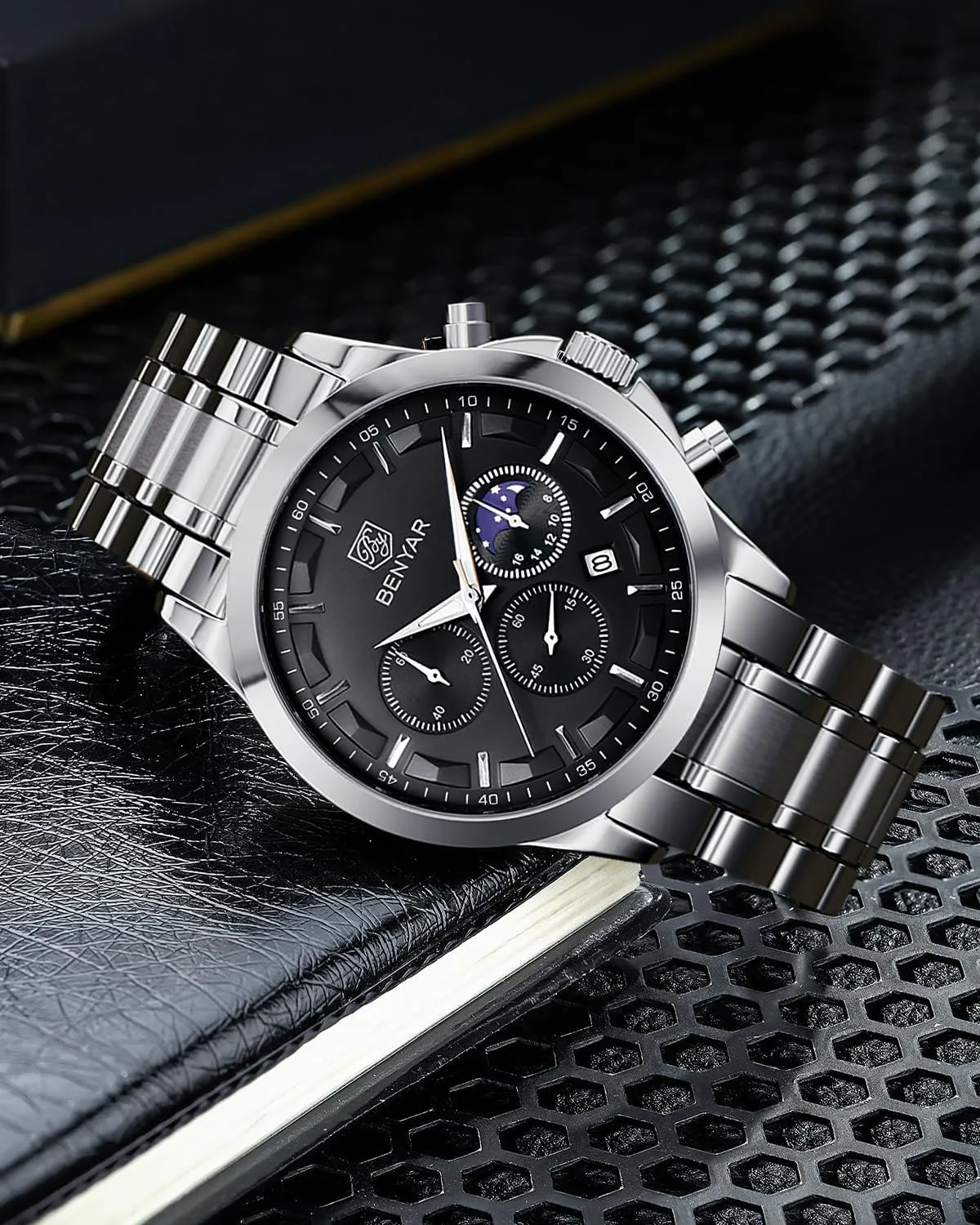 Gifts for Men Unique Mens Dress ionize template incident coherence Watch BY BENYAR Watches for Men Analog Watch Mens Watches Waterproof Watch Silver Watch Quartz Chronograph Date Men's Wrist Watches Stainless Steel Casual Luxury 