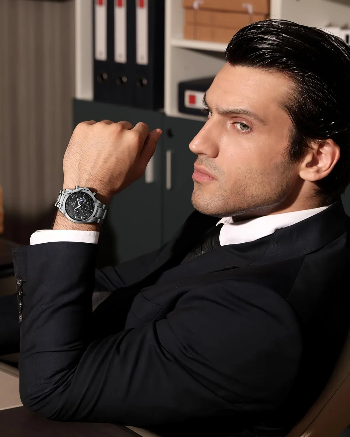 Gifts for Men Unique Mens Dress ionize template incident coherence Watch BY BENYAR Watches for Men Analog Watch Mens Watches Waterproof Watch Silver Watch Quartz Chronograph Date Men's Wrist Watches Stainless Steel Casual Luxury 