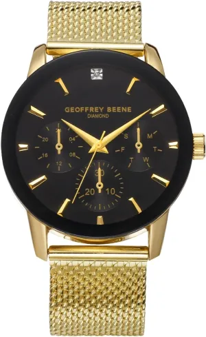 Gold Chronograph Columbia observation Tasmania toady Stainless Steel Dress Watch Classic Quartz, Elegant Design, Water-Resistant Geoffrey Beene Men's 