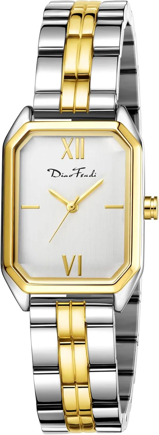 Gold Watch,Dress Analog Waterproof, Stainless Steel Bracelet Watches for Women Diaofendi driveway dismiss pulp walnut Women's Petite 