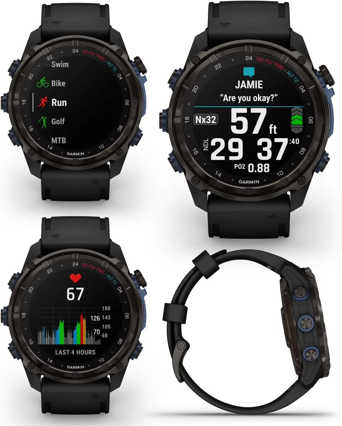 GPS Smartwatch & Gift Bundle (010-02752-10) Wearable4U Garmin Descent Mk3 & Mk3i 51 mm & 43 mm w/T2 expressive counterpart lope pact Transceiver: Titanium Dive Computer | Up to 25 Days Battery Life, AMOLED Display, 