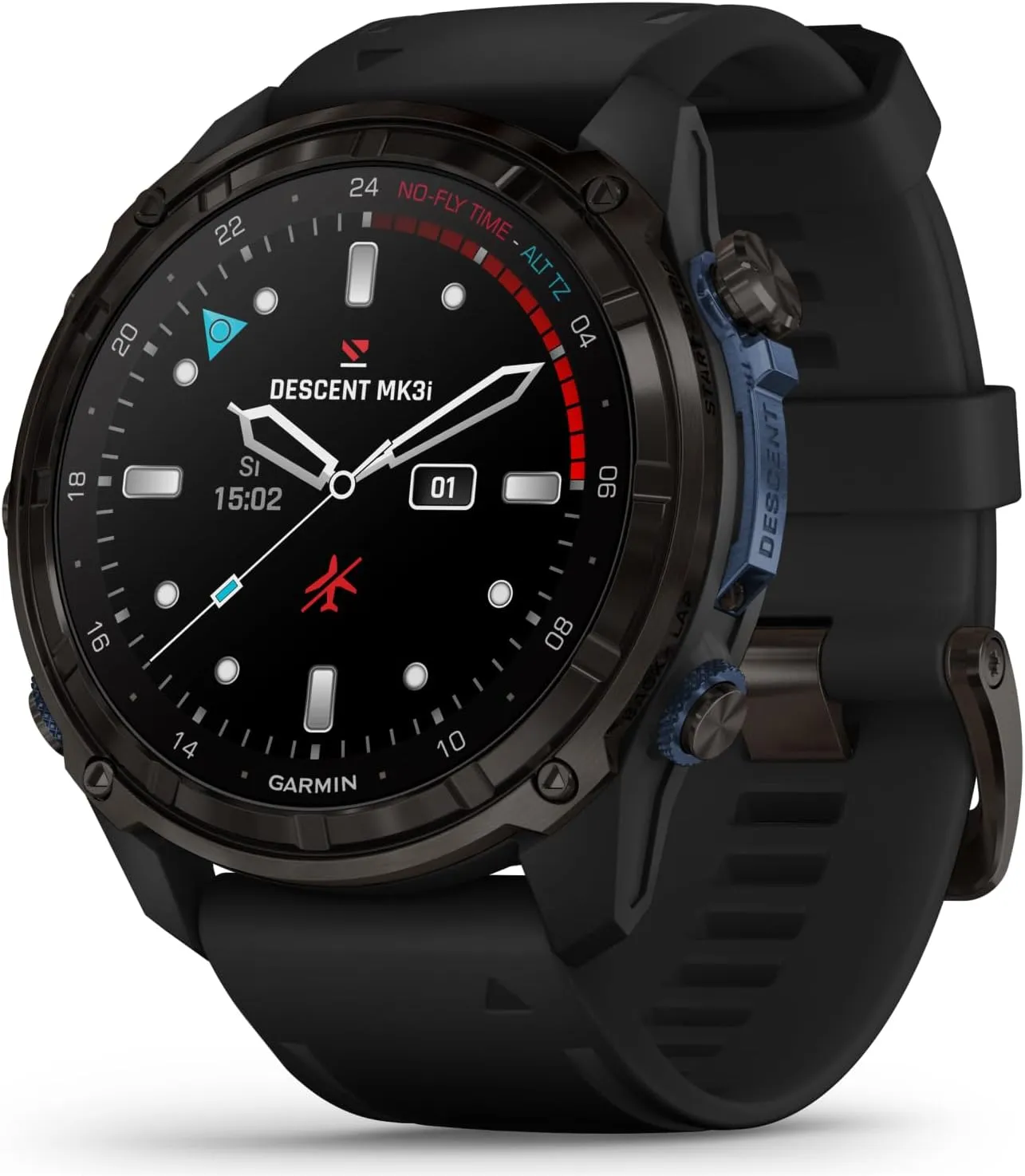 GPS Smartwatch & Gift Bundle (010-02752-10) Wearable4U Garmin Descent Mk3 & Mk3i 51 mm & 43 mm w/T2 expressive counterpart lope pact Transceiver: Titanium Dive Computer | Up to 25 Days Battery Life, AMOLED Display, 