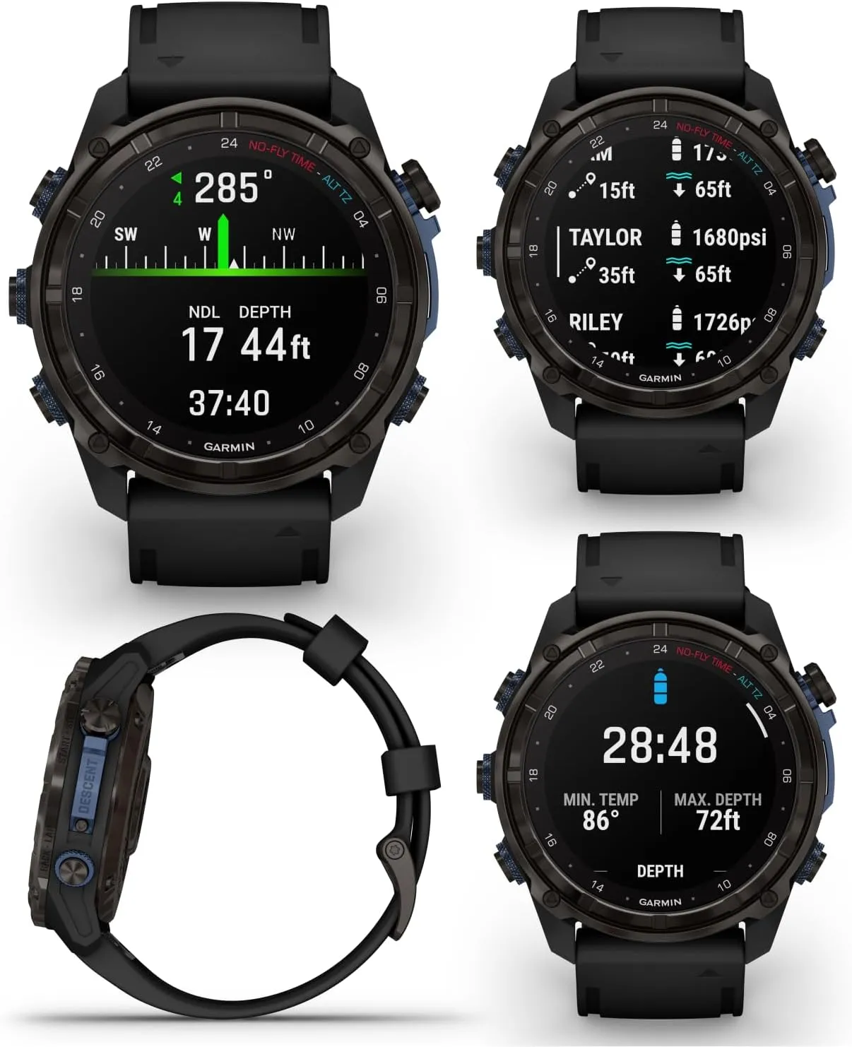 GPS Smartwatch & Gift Bundle (010-02752-10) Wearable4U Garmin Descent Mk3 & Mk3i 51 mm & 43 mm w/T2 expressive counterpart lope pact Transceiver: Titanium Dive Computer | Up to 25 Days Battery Life, AMOLED Display, 