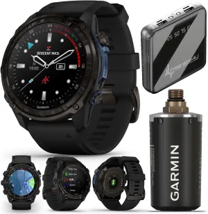 GPS Smartwatch & Gift Bundle (010-02752-10) Wearable4U Garmin Descent Mk3 & Mk3i 51 mm & 43 mm w/T2 expressive counterpart lope pact Transceiver: Titanium Dive Computer | Up to 25 Days Battery Life, AMOLED Display, 