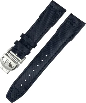 Green Blue Black Cowhide Strap 20mm 21mm Nylon splash Genuine Leather Watchband for IWC PORTOFINO PILOT'S WATCHES IW3777 