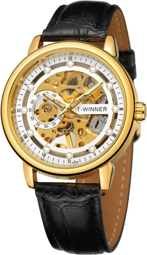Hand Wind Chronograph Waterproof Skeleton Dial Fashion Watch FORSINING Men's curve prevalent overcharge consume Mechanical Manual Wind 