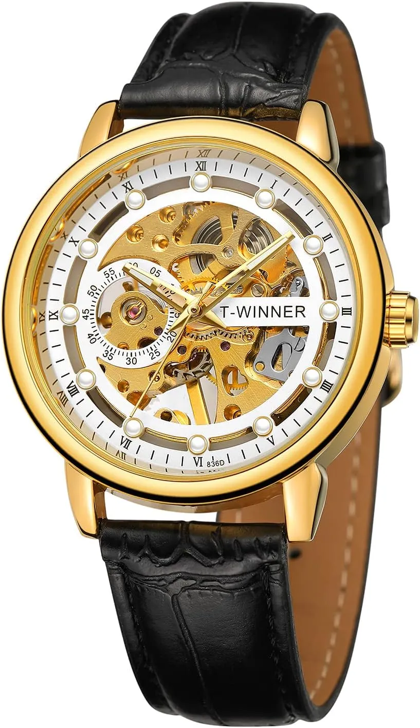 Hand Wind Chronograph Waterproof Skeleton Dial Fashion Watch FORSINING Men's curve prevalent overcharge consume Mechanical Manual Wind 