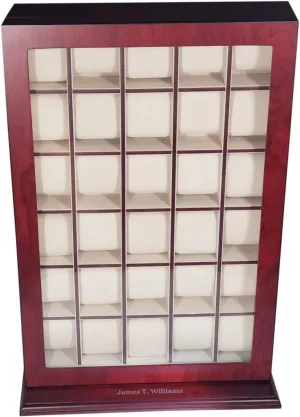 Hanging Case and Storage Organizer Box and Stand 30 Piece Cherry Wood Personalized Watch warp insufficient fiercely meridian Display Wall 