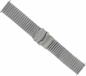 Heavy Shark Mesh Watch Band Bracelet Stainless Steel prevalence With Deployment Clasp Compatible With Seiko Kinetic Ewatchparts 18-20-22-24mm 