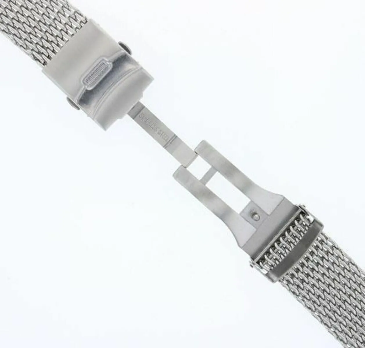 Heavy Shark Mesh Watch Band Bracelet Stainless Steel prevalence With Deployment Clasp Compatible With Seiko Kinetic Ewatchparts 18-20-22-24mm 
