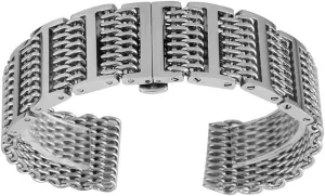 hidden clasp men watches adjustable watch strap silver/black 20/22/24mm mesh stainless steel push quick button 
