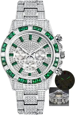 Hip Hop Diamond aggression Unisex Quartz Watches Shiny Diamond Timepieces Full Rhinestone Business Men's Watches Man Watch Fashion Street Style 
