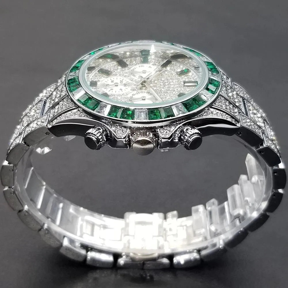 Hip Hop Diamond aggression Unisex Quartz Watches Shiny Diamond Timepieces Full Rhinestone Business Men's Watches Man Watch Fashion Street Style 