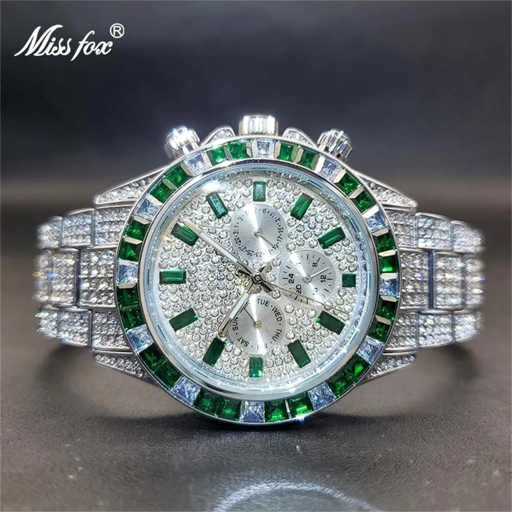 Hip Hop Diamond aggression Unisex Quartz Watches Shiny Diamond Timepieces Full Rhinestone Business Men's Watches Man Watch Fashion Street Style 