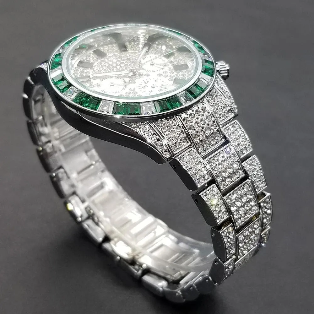 Hip Hop Diamond aggression Unisex Quartz Watches Shiny Diamond Timepieces Full Rhinestone Business Men's Watches Man Watch Fashion Street Style 