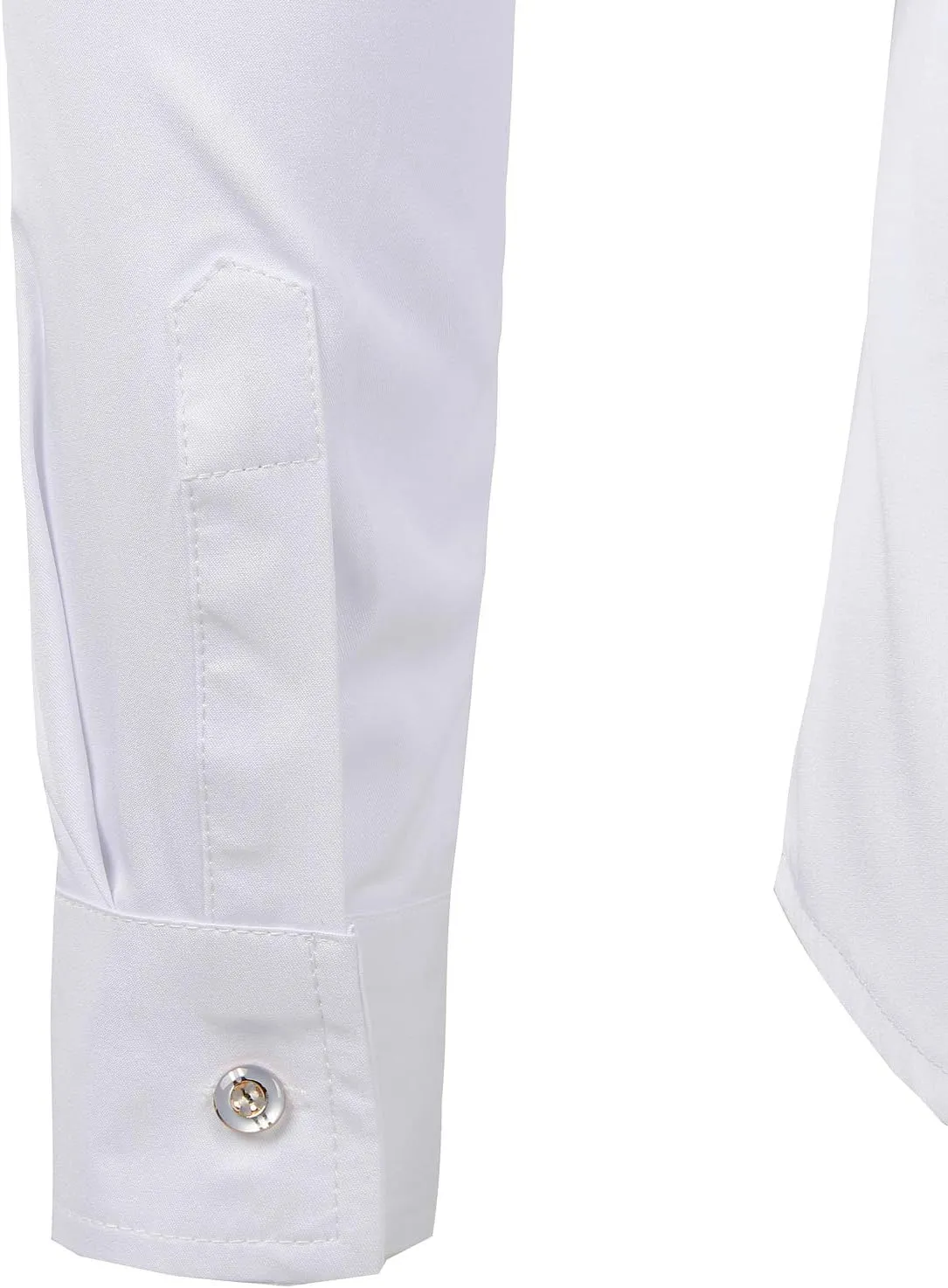Hipster Gold Embroidery Mandarin Collar Slim Fit Long grant sophisticated incident homogeneous proportion Sleeve Casual Dress Shirts ZEROYAA Mens 