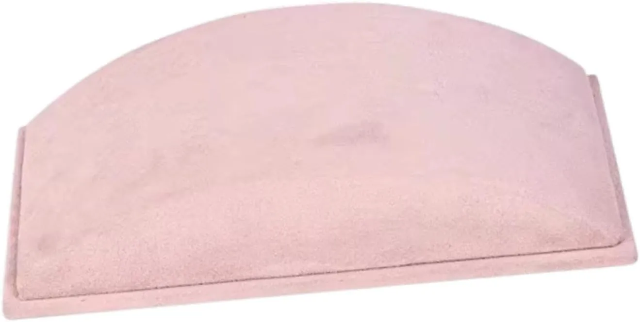 Holder for Display Counter Store, compliment Pink Necklace Display Tray Jewelry Display Tray Velvet Half Moon Portable Bracelet Watch Display 