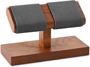 Holder Organizer For Men And Women Watch Holder For Wristwatch/ Bracelet/Storage Display Rack(Grey) Solid Wood Watch Display core filter Stand T-bar Watch Stand Jewelry Holder Stand Watch 