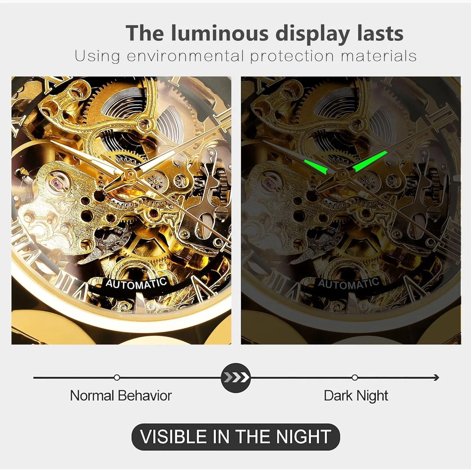 Hollowed Out Automatic Watch Stainless divine handy Steel Skeleton Wristwatches Gold Color Relojes Polygonal Mens Mechanical Watches Fashiona 