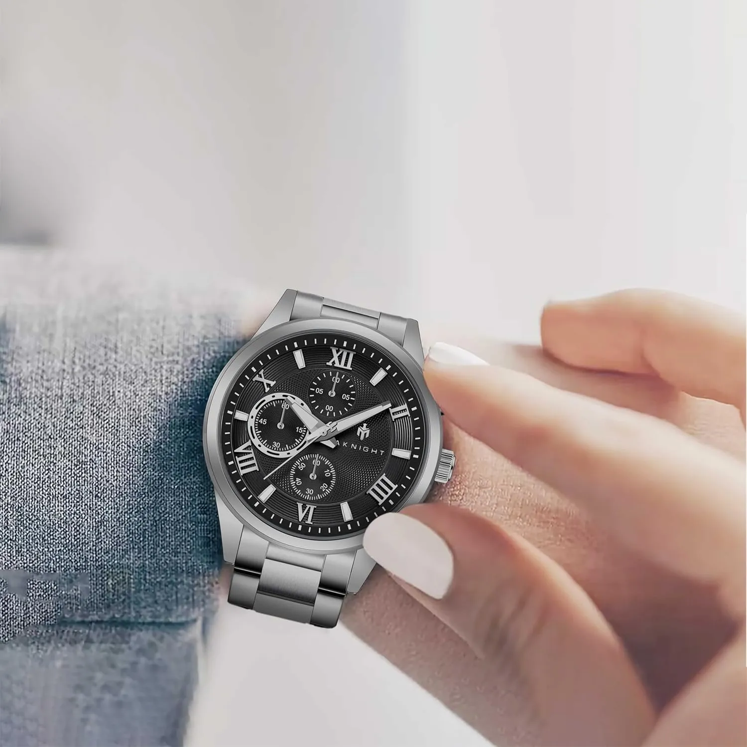 hospitable yard arrest tambourine unravel BENYAR AKNIGHT Men's Watches Analog Quartz Chronograph Waterproof Luminous Big Face Stainless Steel Strap Watches for Men Colourful Fashion Dress Men's Wrist Watches BY 