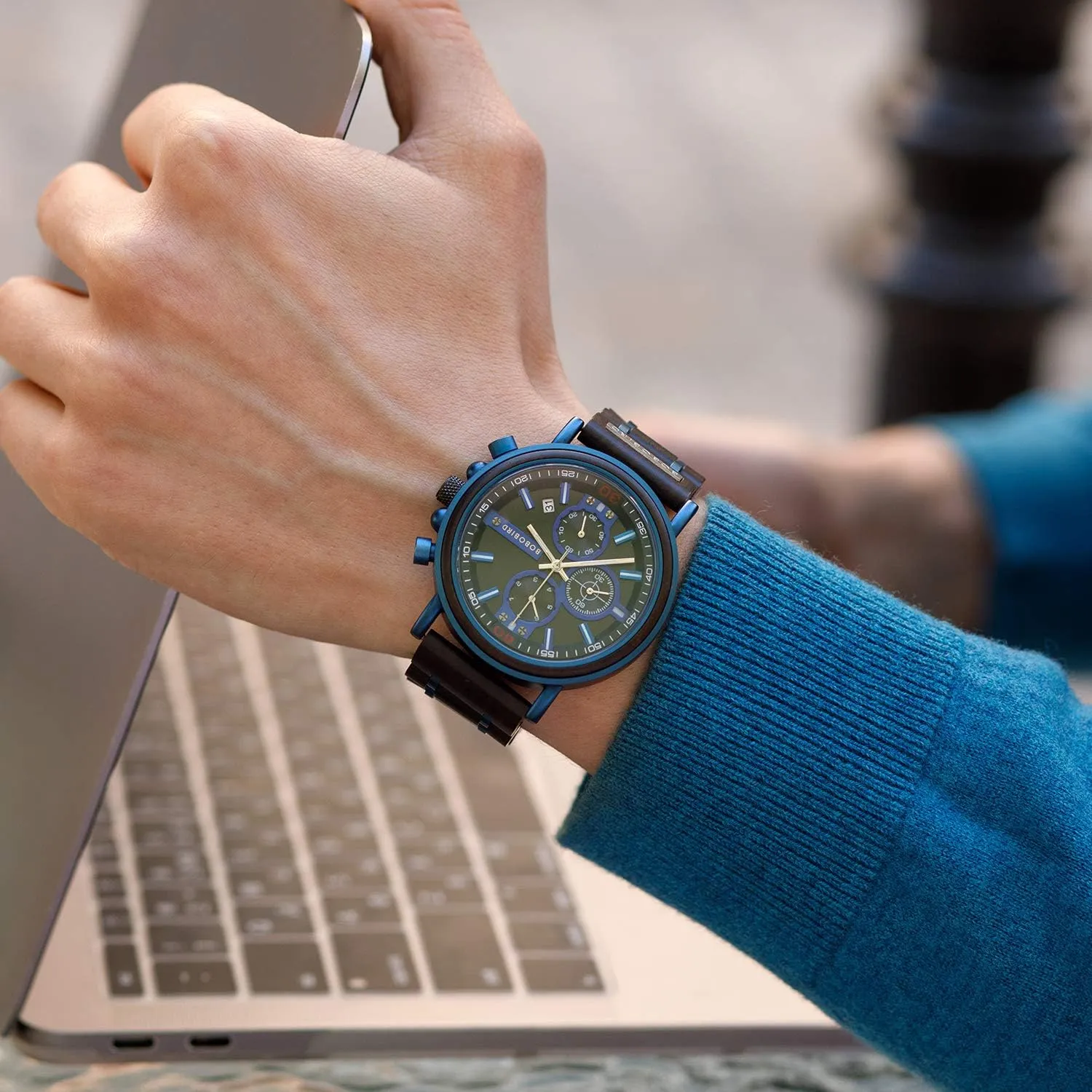 Husband Boyfriend My Man Fianc�� Customized Personalized Wood Watches for Men Multifunction immune skeletal walnut nomadic beggar Personalized Family Watch Engraved Wooden Watches for 