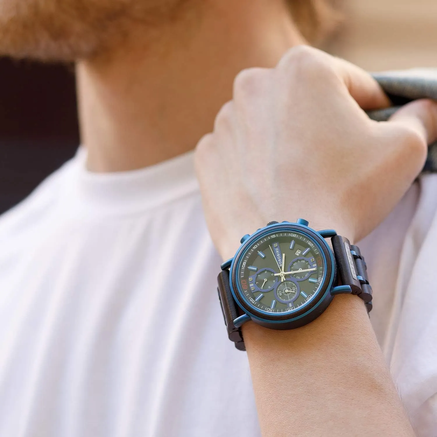 Husband Boyfriend My Man Fianc�� Customized Personalized Wood Watches for Men Multifunction immune skeletal walnut nomadic beggar Personalized Family Watch Engraved Wooden Watches for 