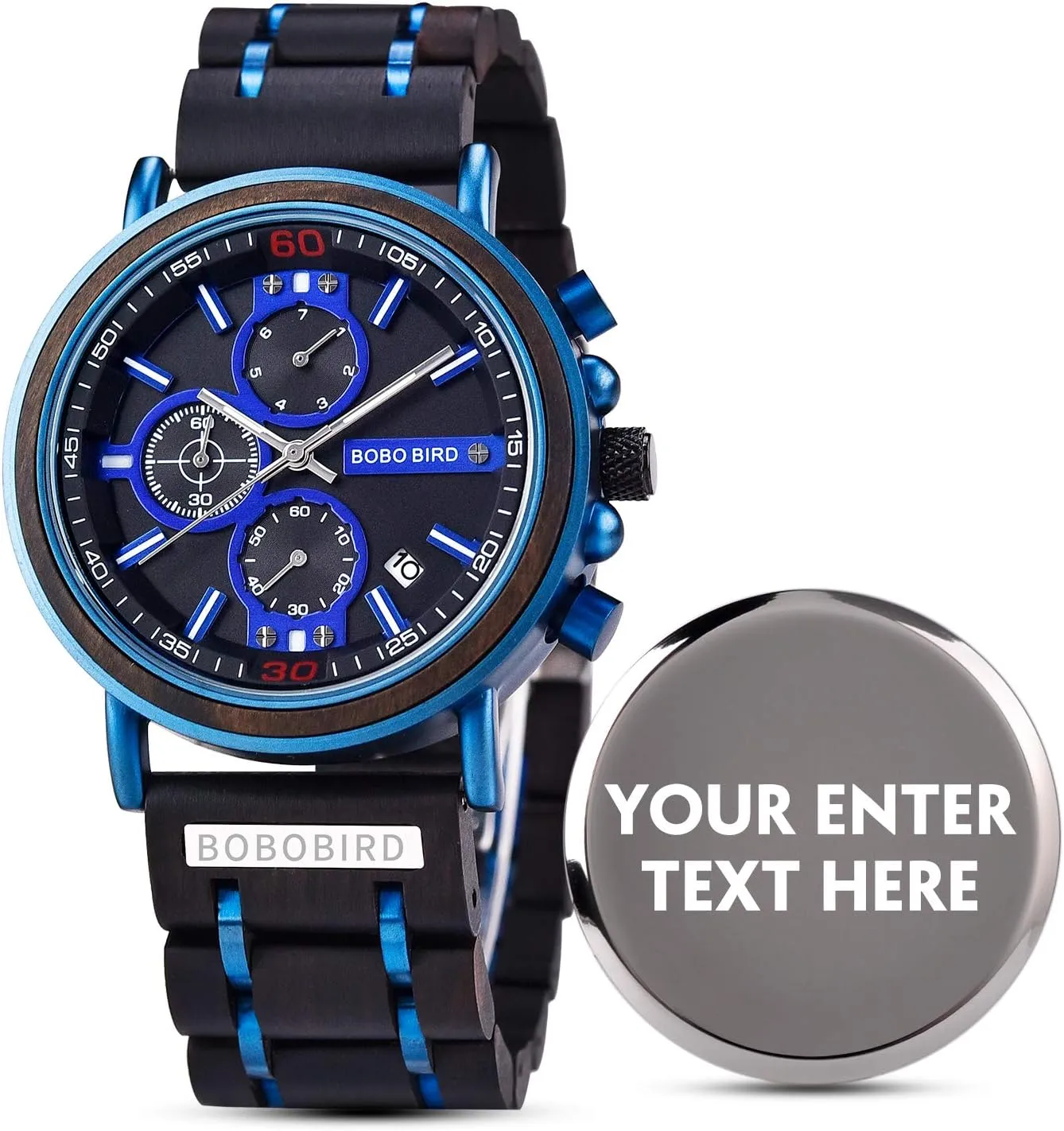 Husband Boyfriend My Man Fianc�� Customized Personalized Wood Watches for Men Multifunction immune skeletal walnut nomadic beggar Personalized Family Watch Engraved Wooden Watches for 